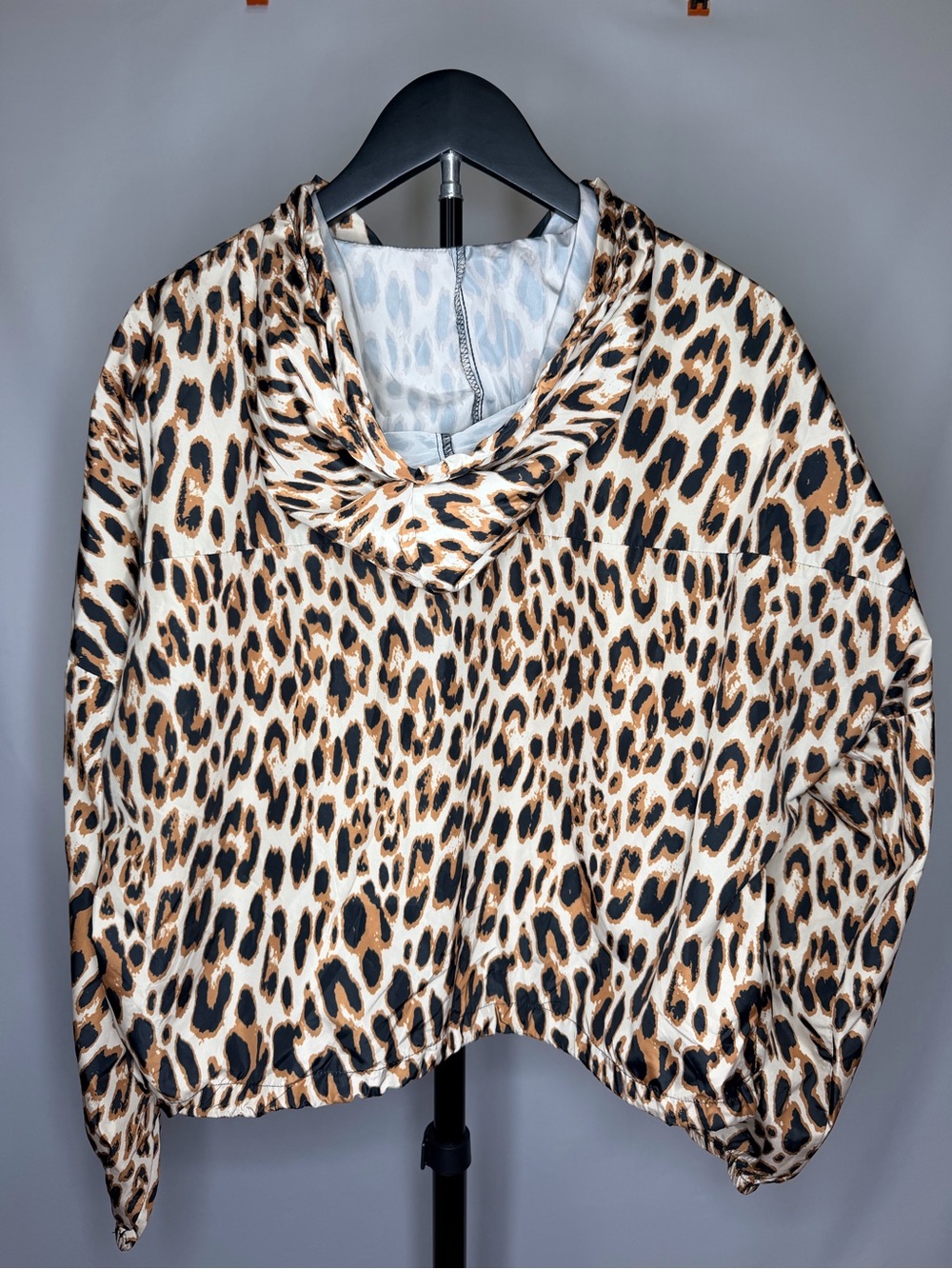 ZELOS Leopard Print Windbreaker - Picture 2 of 4
